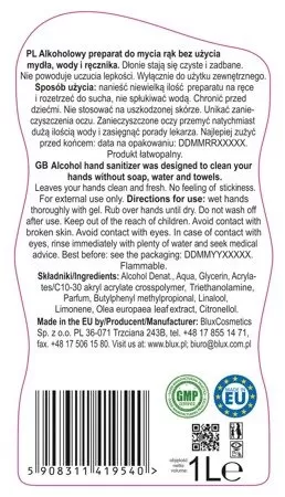 Antybakteryjny żel dezynfekujący z pompką Naturaphy 1l