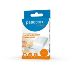 Plaster włókninowy z opatrunkiem SOFT PLUS HIPOALERGICZNY PASOCARE 6cm x 1m