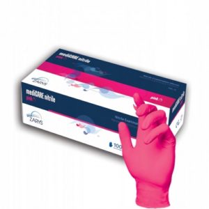 MediCare rękawice nitrylowe, bezpudrowe L/100 szt. różowe
