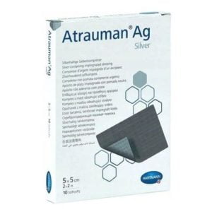 Opatrunek z maścią i srebrem Atrauman AG 5cmx5cm/1szt.