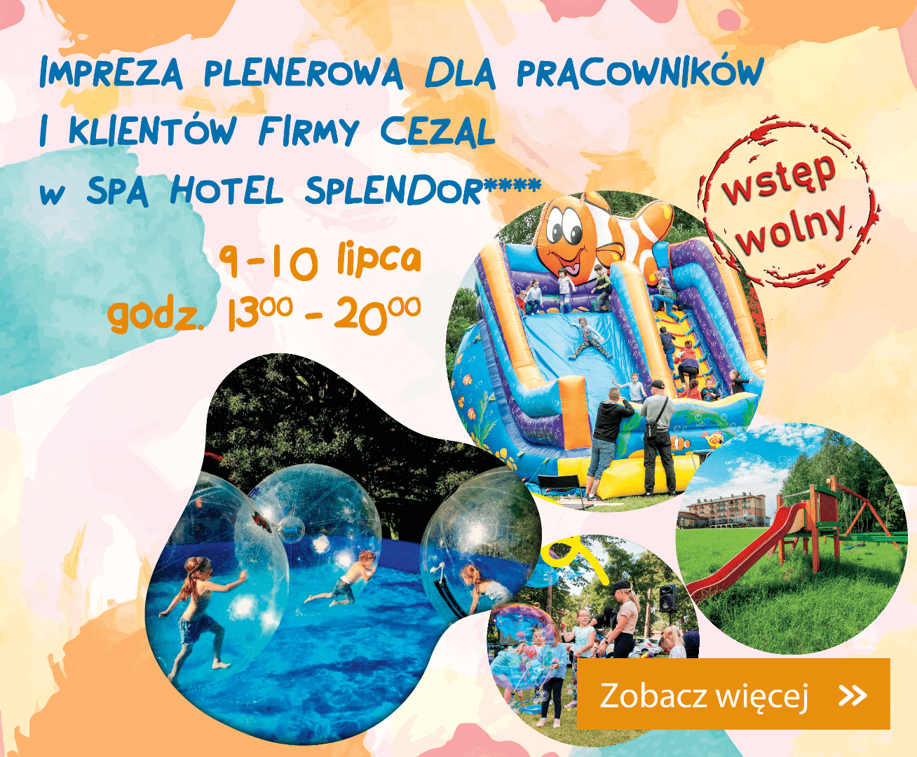 Zaproszenie na imprezę plenerową w Hotelu Splendor****.