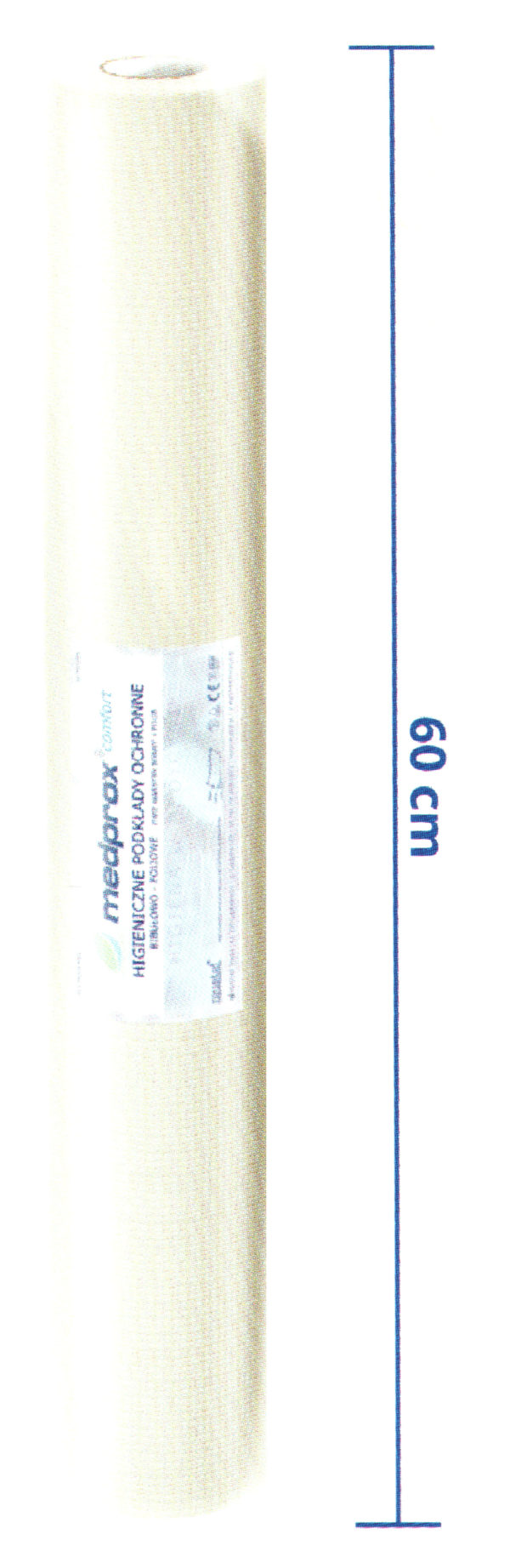 Podkład bibułowo-foliowy MEDPROX Comfort 60cm x 40m_BIAŁY