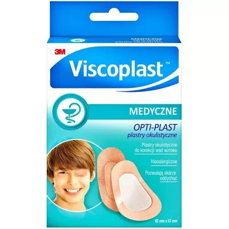 Opti-plast plastry okulistyczne 82mmx57mm 10szt Viscoplast