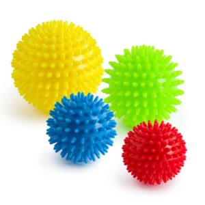 Spiky Ball Set piłeczki sensoryczne do masażu 4szt. (6,7,8,9 cm)