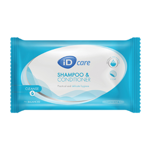Czepek do mycia włosów bez użycia wody, z szamponem i odżywką SHAMPOO CAPS idCare