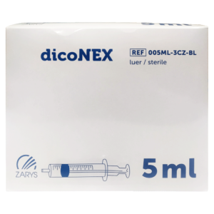 DICO NEX strzykawki 3-cześciowe Luer 100szt. 5 ml 005ML-3CZ-BL
