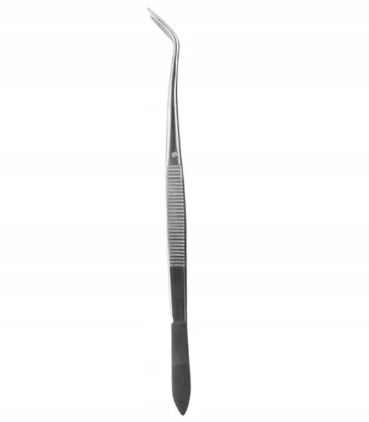 Pinceta (pęseta) stomatologiczna zagięta typ Meriam (dwugięta) 16 cm