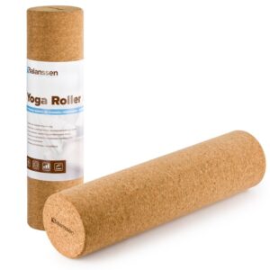 Yoga roller cork korkowy wałek do masażu mięśniowo-powięziowego 39,5x10cm