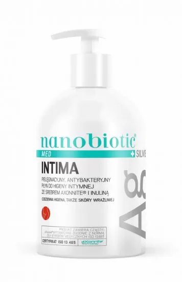 Antybakteryjny płyn do higieny intymnej ze srebrem aXonnite® i inuliną Nanobiotic® MED Silver Intima