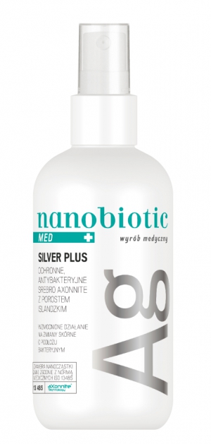 Nanobiotic® MED Silver PLUS antybakteryjny spray ze srebrem aXonnite i porostem islandzkim