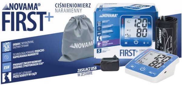 Ciśnieniomierz naramienny z zasilaczem NOVAMA FIRST+