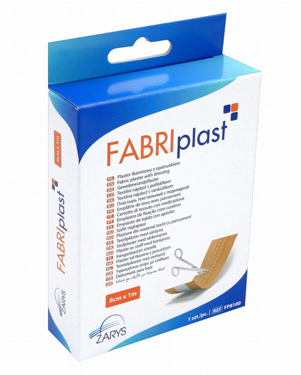 FabriPlast Plaster tkaninowy z opatrunkiem 8cm x 1m