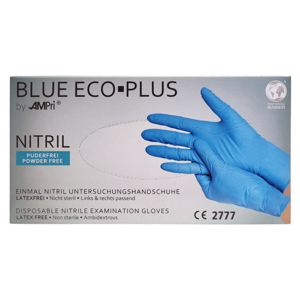 Blue Eco Plus rękawice nitrylowe, bezpudrowe /rozm. S-L