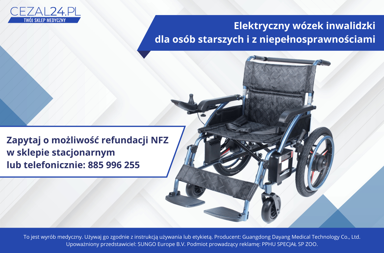 Nowość - elektryczny wózek inwalidzki DY01109