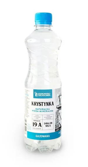 Naturalna woda mineralna Krystynka - 0,5L Uzdrowisko Ciechocinek