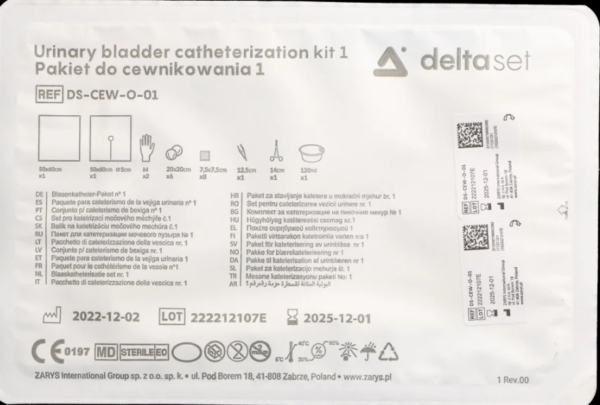 Zestaw do cewnikowania, jałowy DS-CEW-O-01 Delta Set