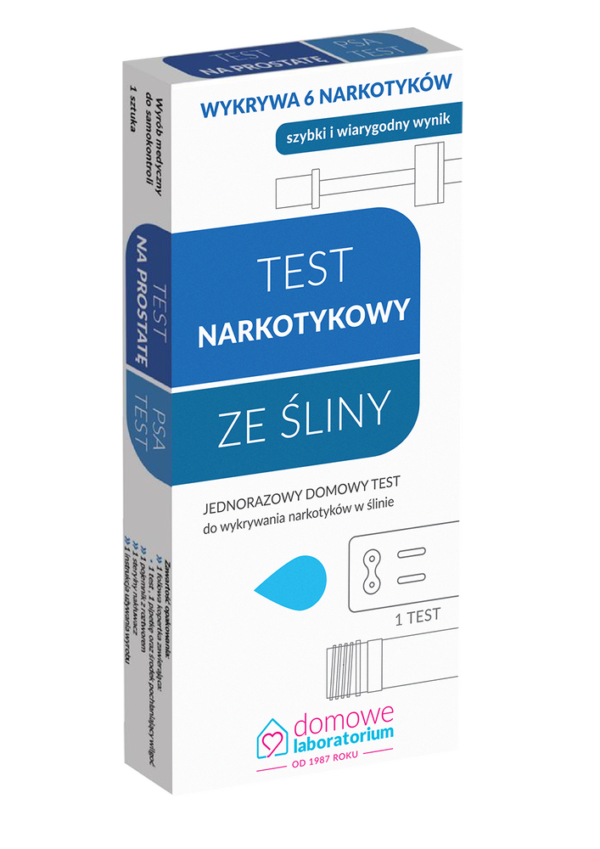 TEST narkotykowy ze śliny (OPIx2, AMP, THCx2, COC)