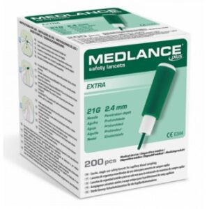 NAKŁUWACZ MEDLANCE PLUS 21Gx2.4mm sterylny, zielony 1szt.