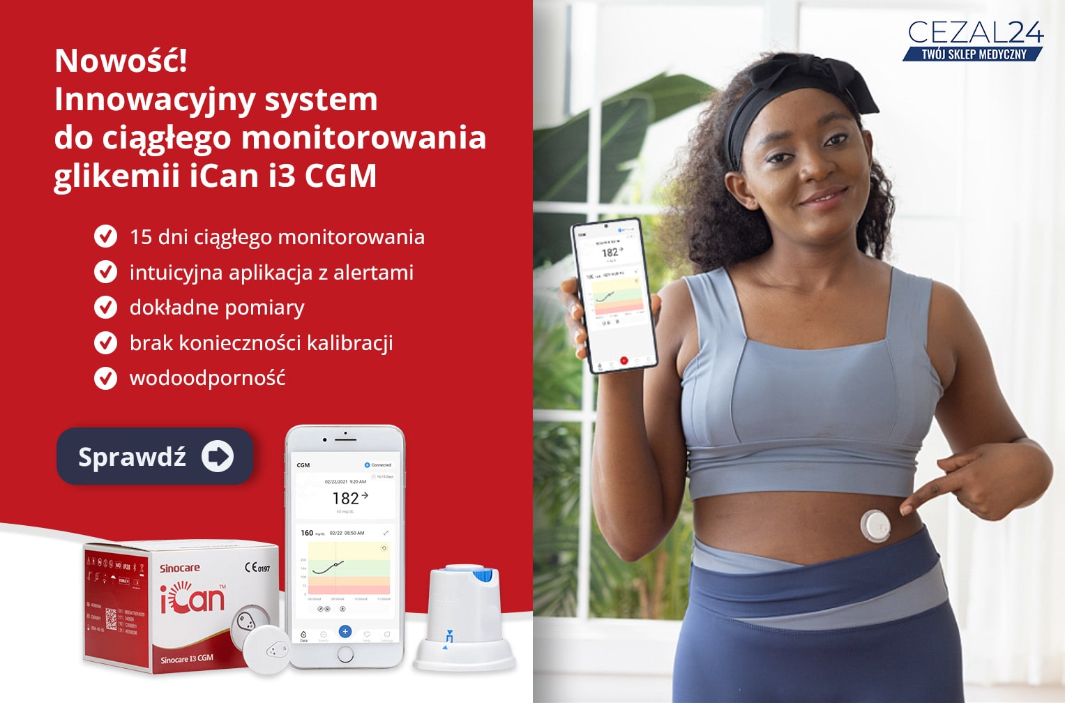 Nowość: 15-dniowy sensor CGM iCan i3 dla ciągłego monitorowania glukozy