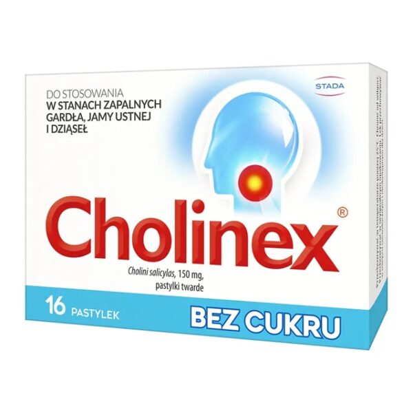 Cholinex bez cukru, 8 pastylek