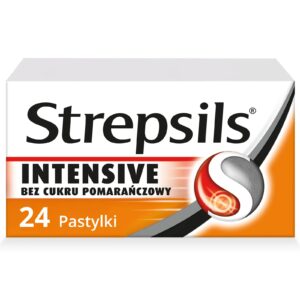 Strepsils Intensive, bez cukru, pomarańczowy, 8 pastylek